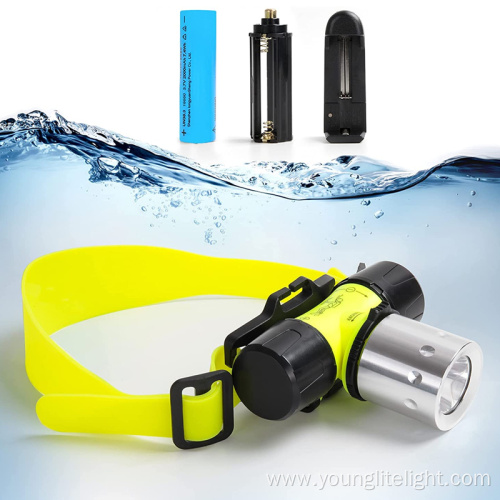 Underwater 20m waterproof IP7 diving headlamp